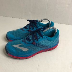 Brooks Sneakers Womens Size 10 Pure Grit 5 Shoes Blue Pink Running Athletic